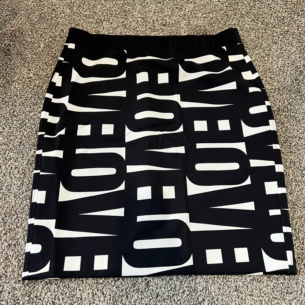 Marc Cain Love Lettered Pencil Skirt
